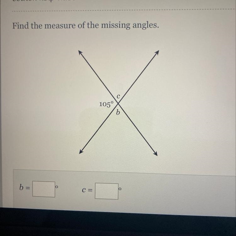 Find the measure of the missing angles.-example-1