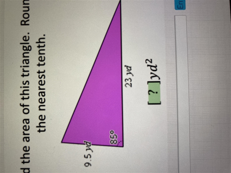 Find the area of this triangle. Round to the nearest tenth-example-1