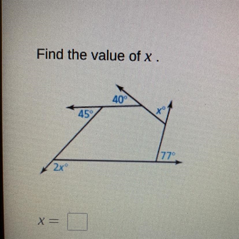 Find the value of x-example-1