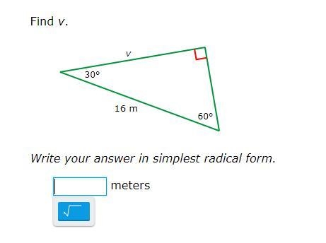 SOMEONE PLEASE HELP ME !! THANK YOU answer has to be in simplest radical form! find-example-1