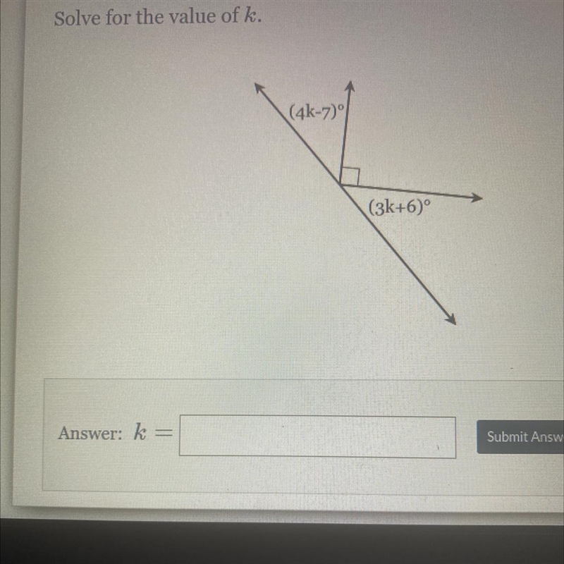 Solve for the value of k-example-1