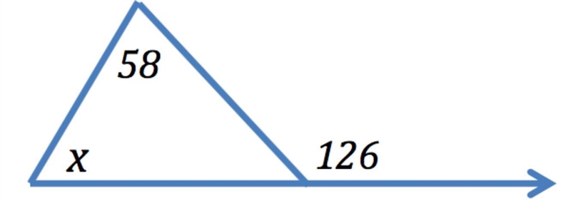 Find the measure of angle x in the figure below.-example-1