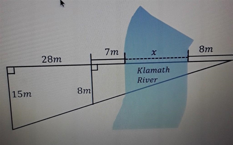 In your math notebook: Give an approximation of the width of the river, support your-example-1