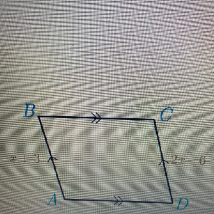 PLS HELP!!!!! Use the given parallelogram to find the length of side AB-example-1