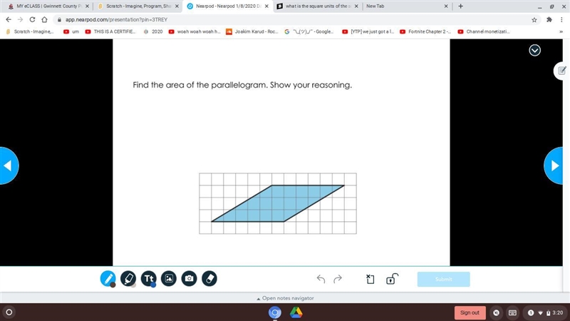 What is the area of the shape-example-1