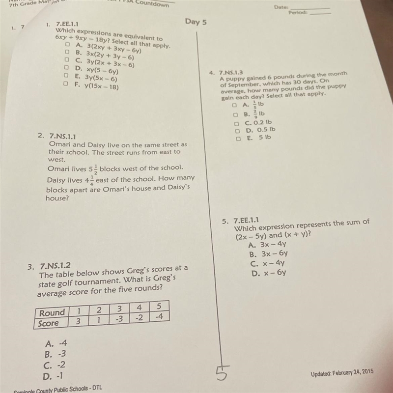 7th grade mathematics help plz as soon as possible Image is attached 10 POINTS-example-1