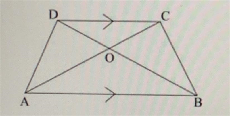 Help please! The figure below shows a trapezoid, ABCD, having side AB parallel to-example-1