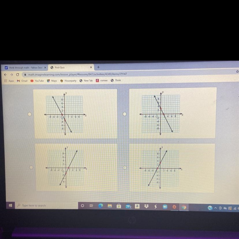 Which is the graph of y=-2x+3-example-1