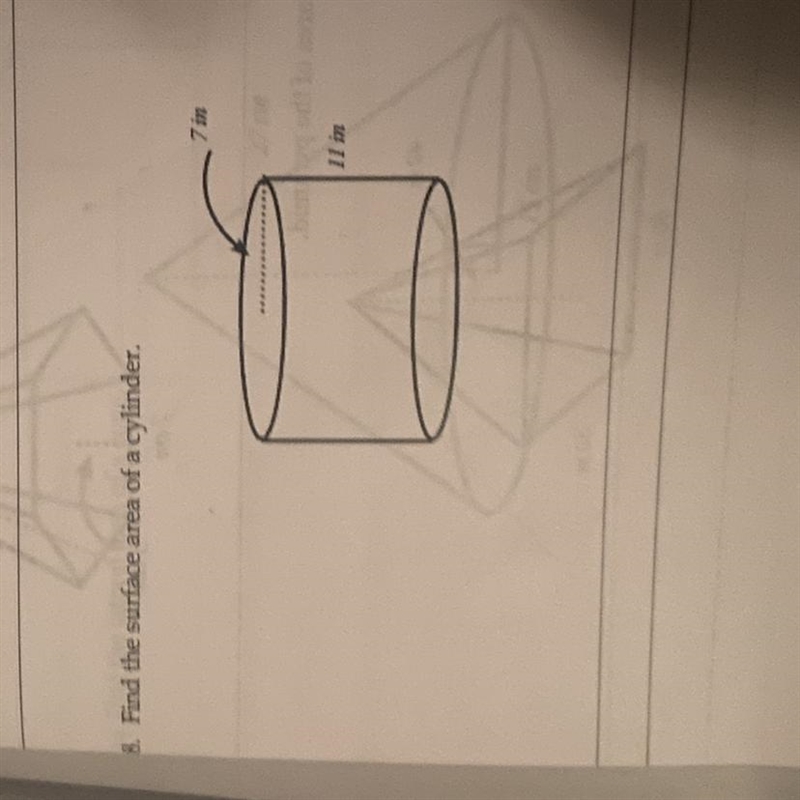 Find the surface area of q cylinder.-example-1