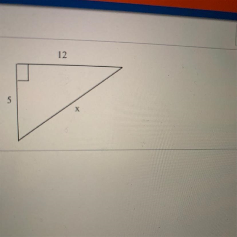 Find the value of x. If necessary, write your answer in simplest radical form. 12-example-1