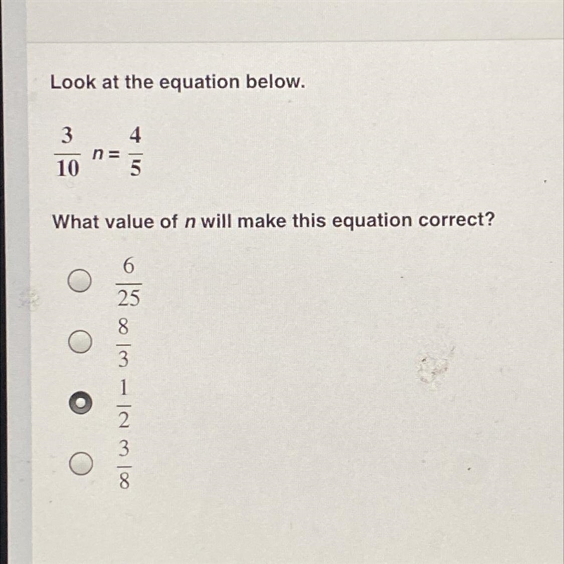 What will make 3/10 n= 4/5?-example-1