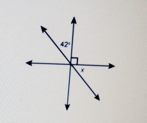 What is the measure of angle x? Enter your answer in the box. x=​-example-1