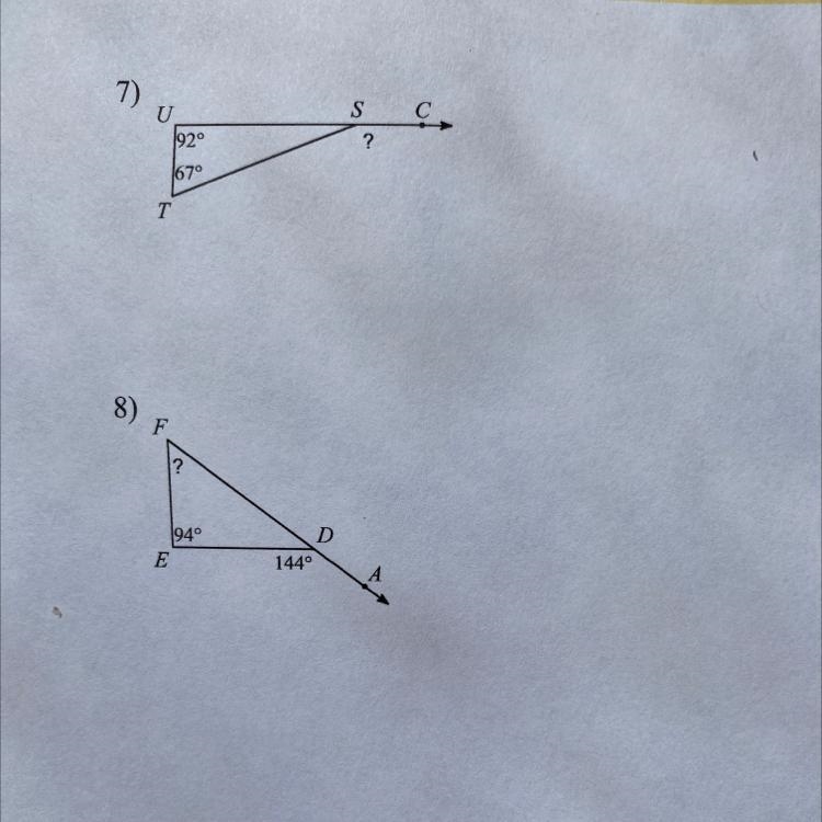 Find the measure for each angle indicated-example-1