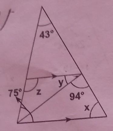 Find the unknown angles​-example-1