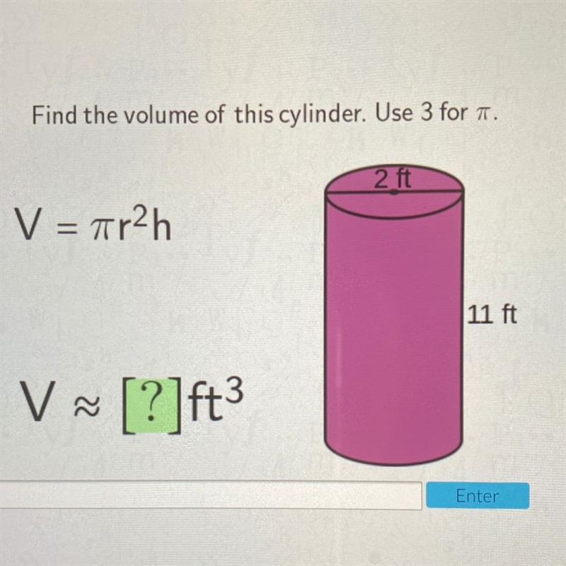 Find the volume of the cylinder please ASAP-example-1