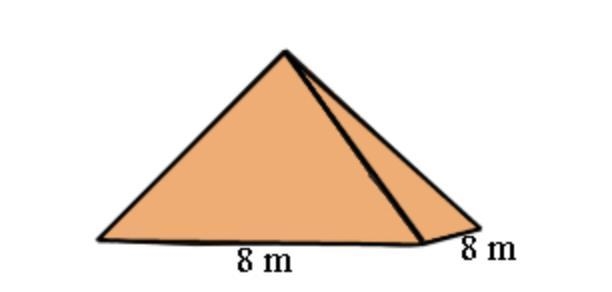 Find the surface area of the square pyramid, if it has a slant height of 5 m.-example-1