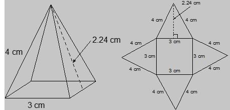 Help. 100 more points. 1. Consider the surface area of the following pyramid. (a) Calculate-example-1