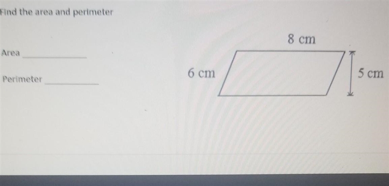 Does anyone know the perimeter and area of this??​-example-1