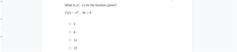 What is f(-1) for the function given? f(x)=x^2-3x+8-example-1