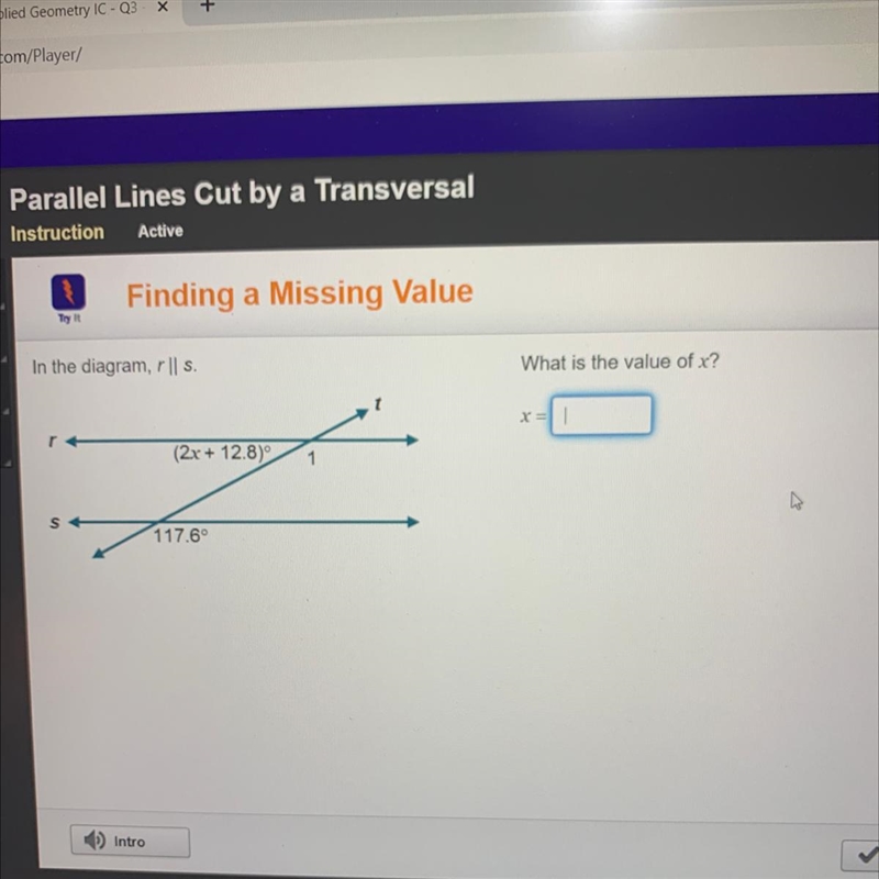 What is the value of x? X =-example-1