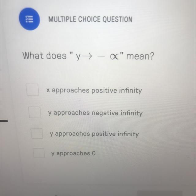 What does "y-> - «" mean?-example-1