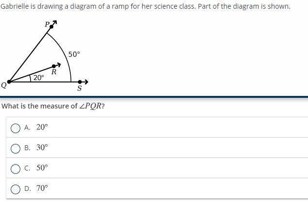 Gabrielle is drawing a diagram of a ramp for her science class. Part of the diagram-example-1