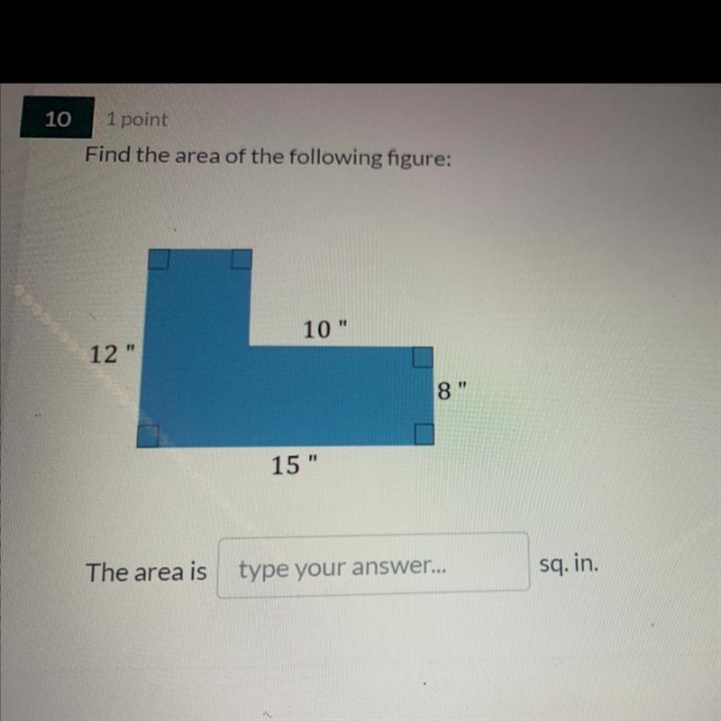 Find the area of the following figure-example-1