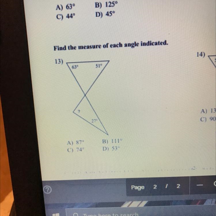 13) 14) A) 870 C) 74 B) 1112 D) 53-example-1