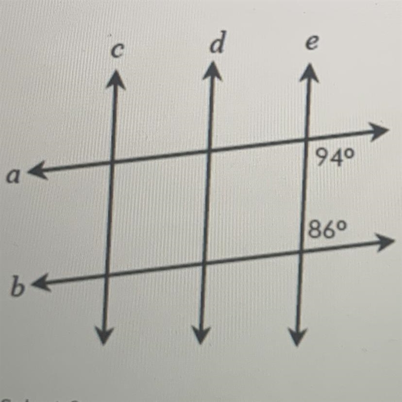 HELP ASAP PLS Using the given picture, determine which 2 lines are parallel and which-example-1