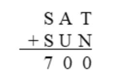 PLEASE HELP ASAP! In the cryptarithm shown with sum 700, different letters stand for-example-1