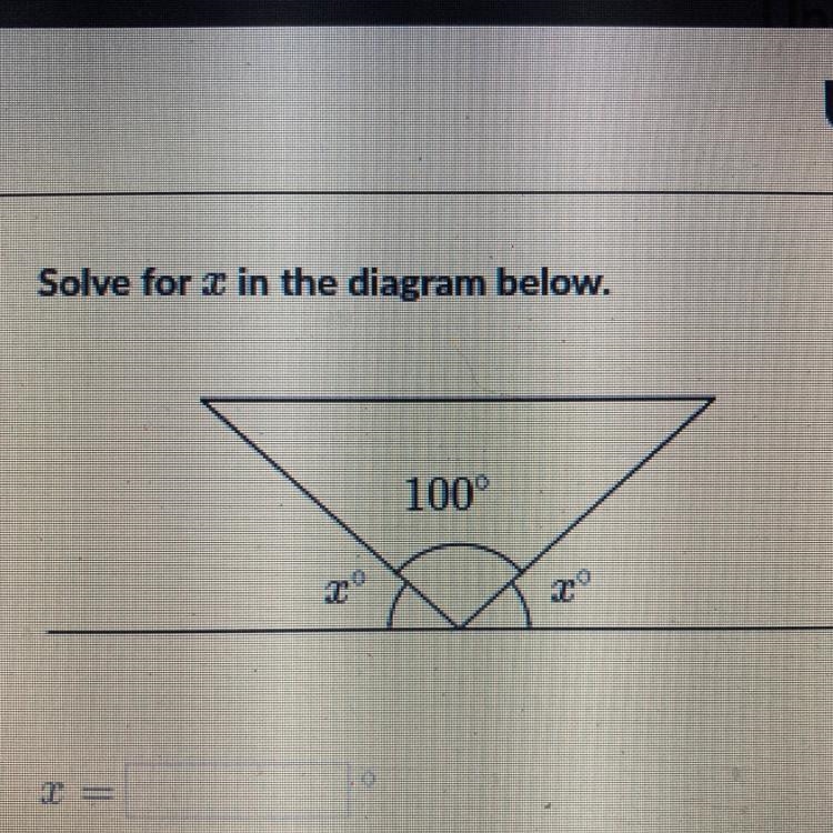 HELP! solve for x in the diagram below.-example-1