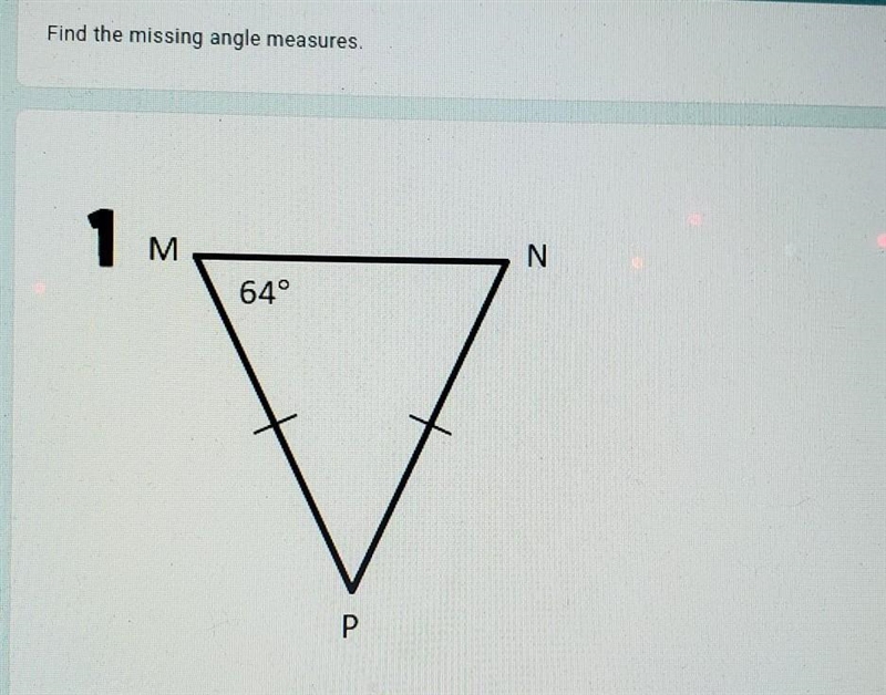 I need help finding the missing angle measures​-example-1