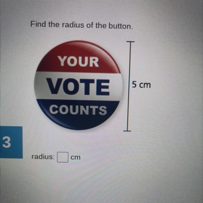 Find the radius of the button-example-1