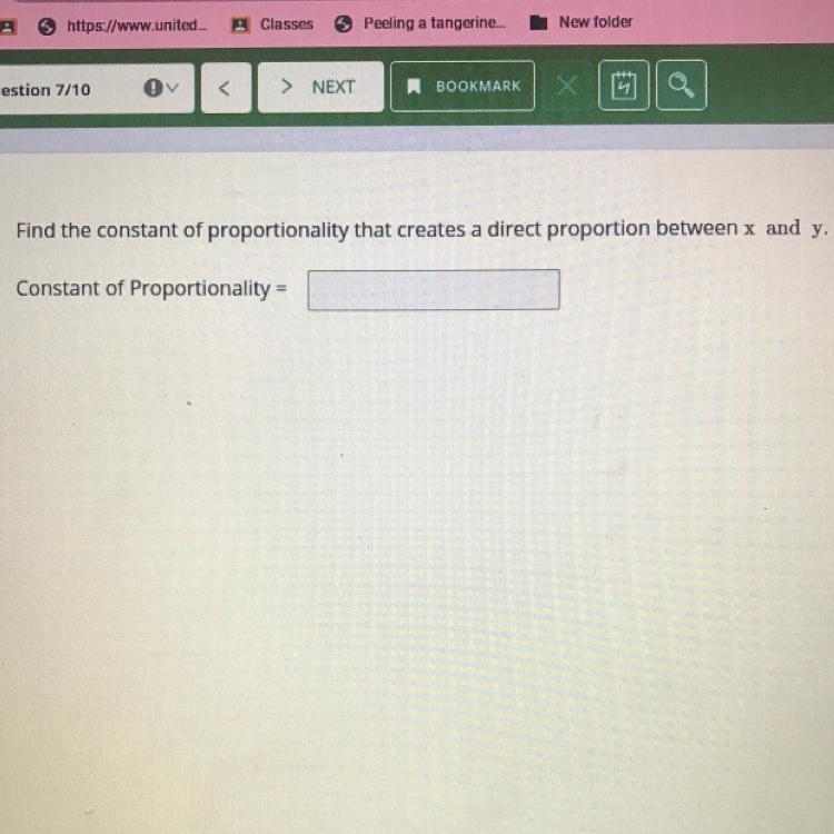 Find the constant of proportionality that creates a direct proportion between x and-example-1