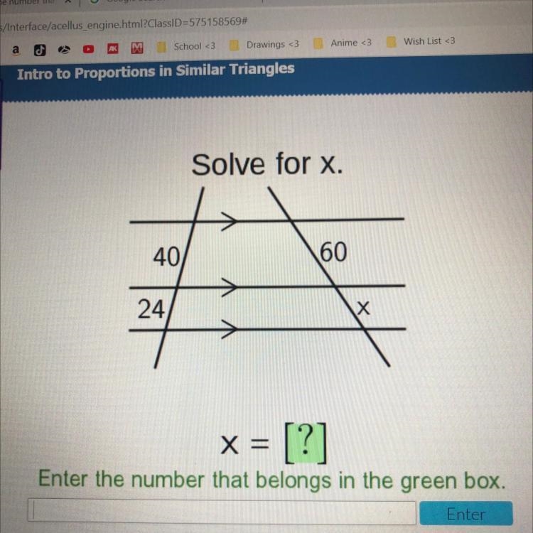 Solve for x Please Help!-example-1