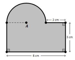 Determine the exact area of the shaded figure-example-1