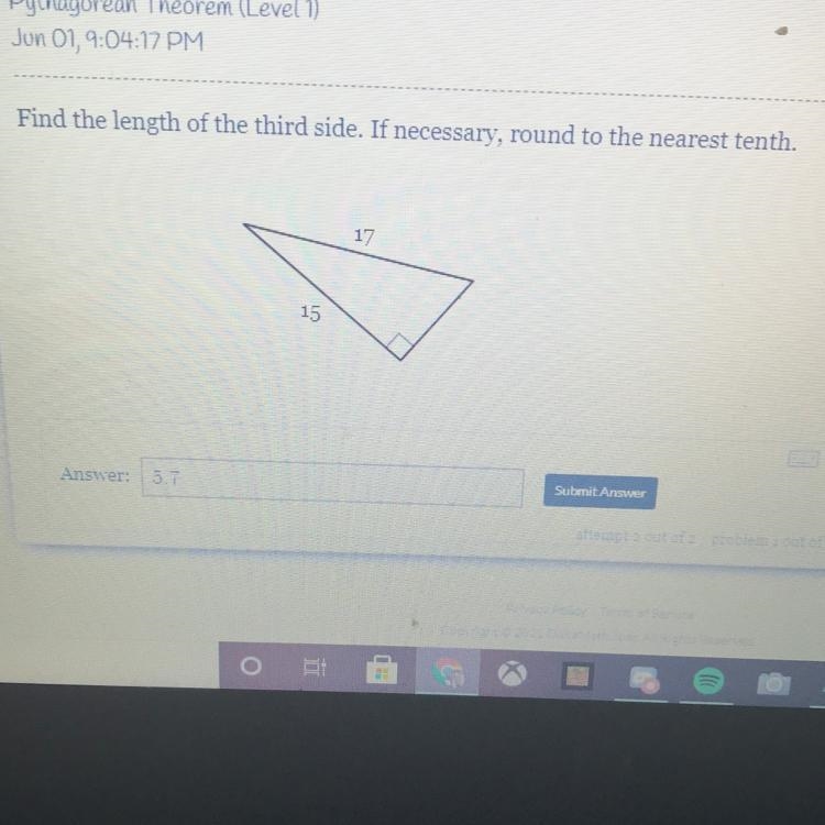 Help..? Pleaseee , it has to do with the Pythagorean Theorem. But I have no idea how-example-1