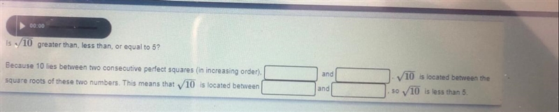 Is 10 greater than, less than, or equal to 5?-example-1