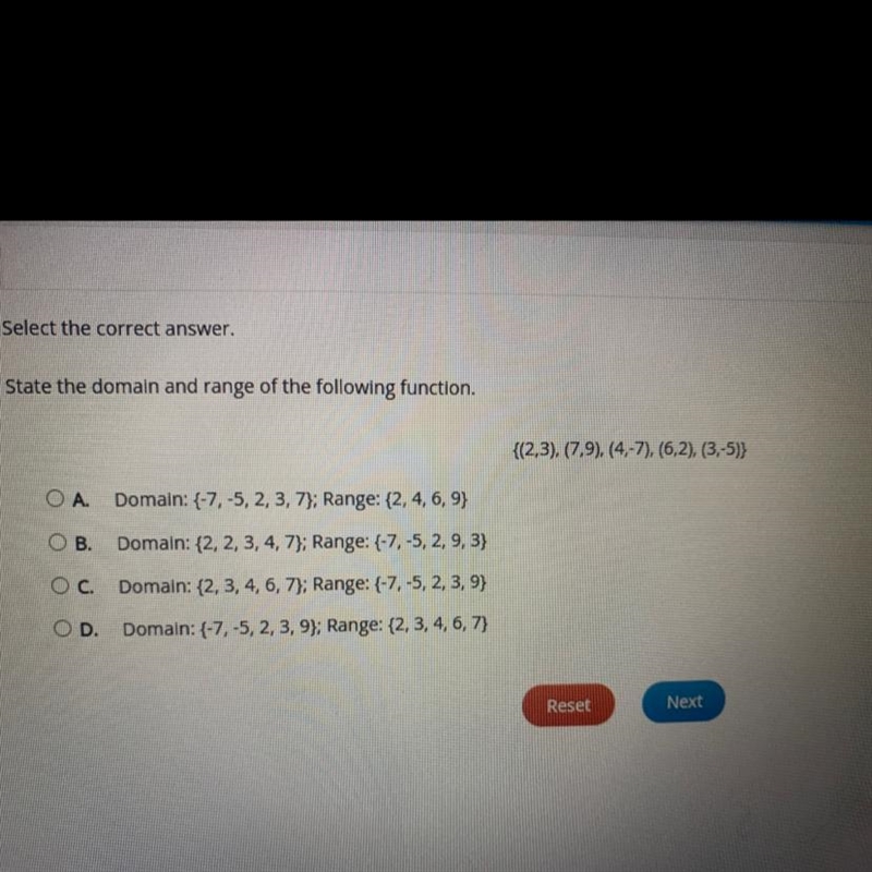 State the domain and range of the following function.-example-1