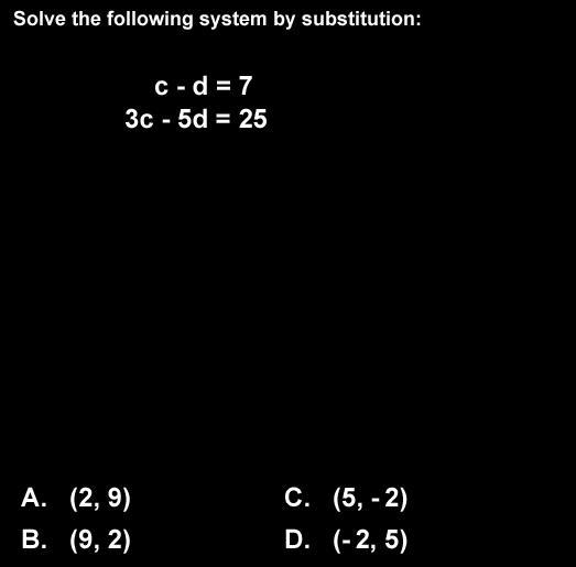 Please help! Solve the following system by substitution:-example-1