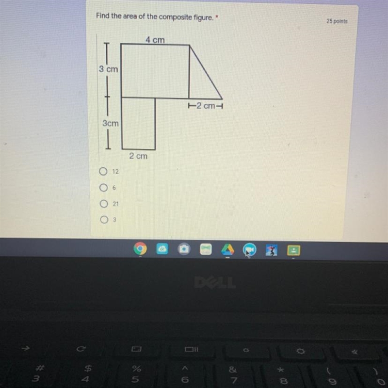 Find the area of the composite figure. * 4 cm 3 cm 2 cm 3cm 2 cm-example-1