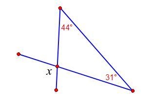 What is the measure of ∠x?-example-1