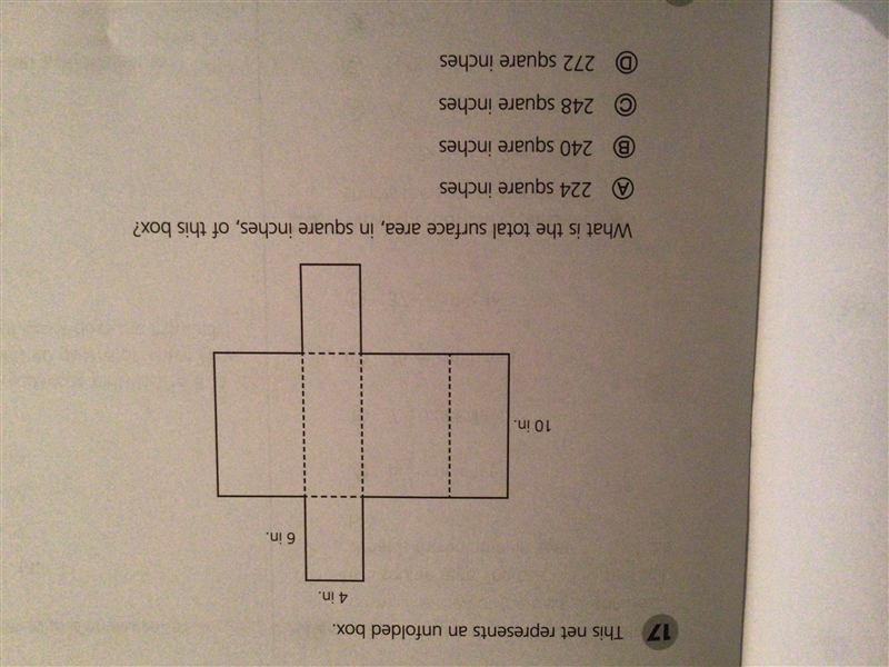 This net represents an unfolded box. What is the total surface area, in square inches-example-1