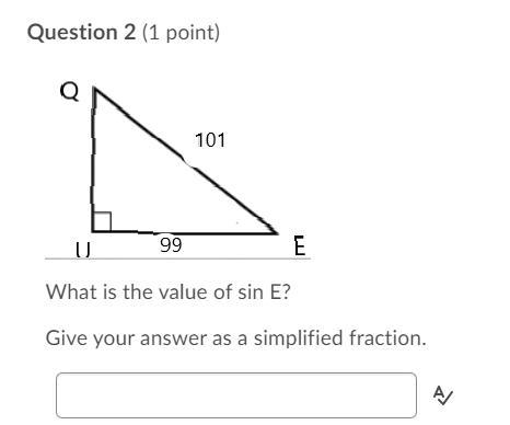 What is the value of sin E? write your answer as a simplified fraction-example-1