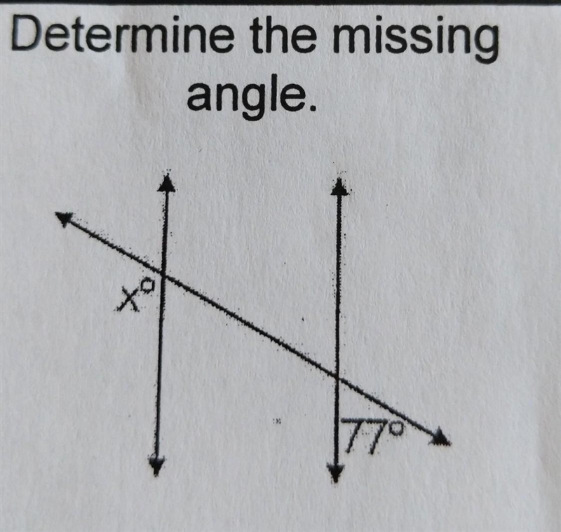 Determine the missing angle​-example-1