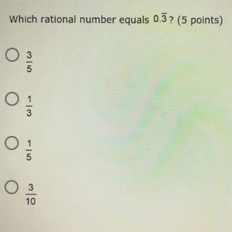 Which rational number equals 0.3?-example-1