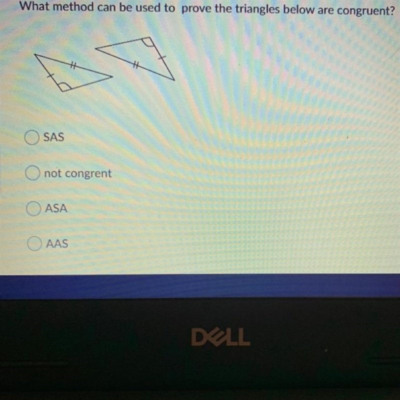 What method can be used to prove the triangles below are congruent?-example-1