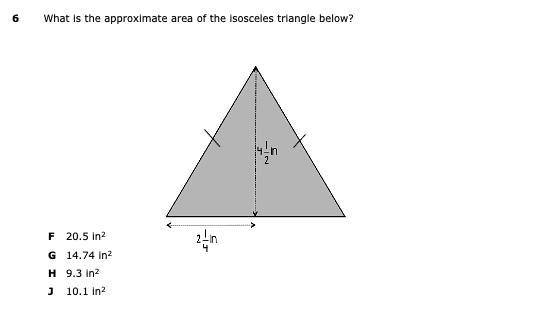 *LOOK AT PICTURE FOR QUESTION* F) 20.5 in G) 14.74 in H) 9.3 in J) 10.1 in-example-1