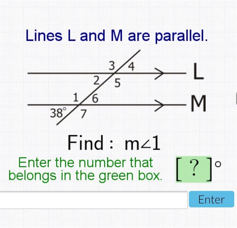 Lines L and M are parallel.-example-1