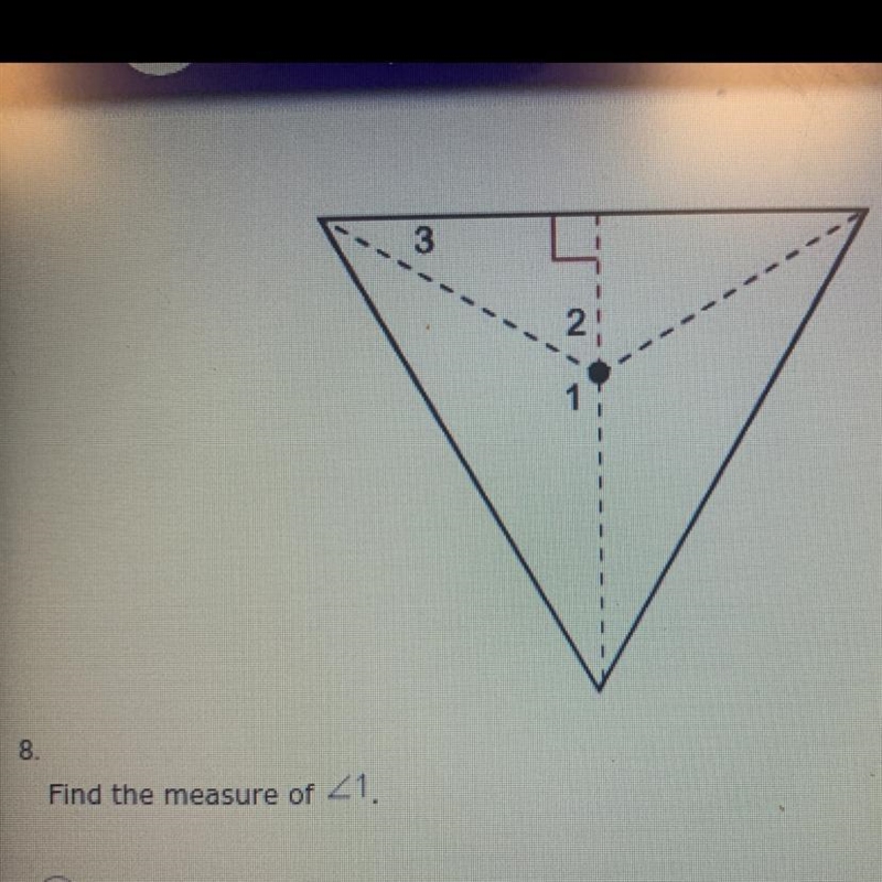 Find the measure of angle 1 A. 90 degrees B. 30 degrees C. 120 degrees D. 60 degrees-example-1